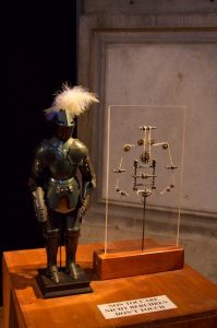 exhibit of mockups and models from drawings of Leonardo da Vinci