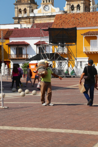 Hat seller in Cartagena